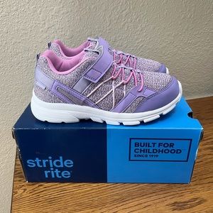 Stride Rite Girls 2.5 Wide Ocean Purple Machine Washable Athletic Sneaker …